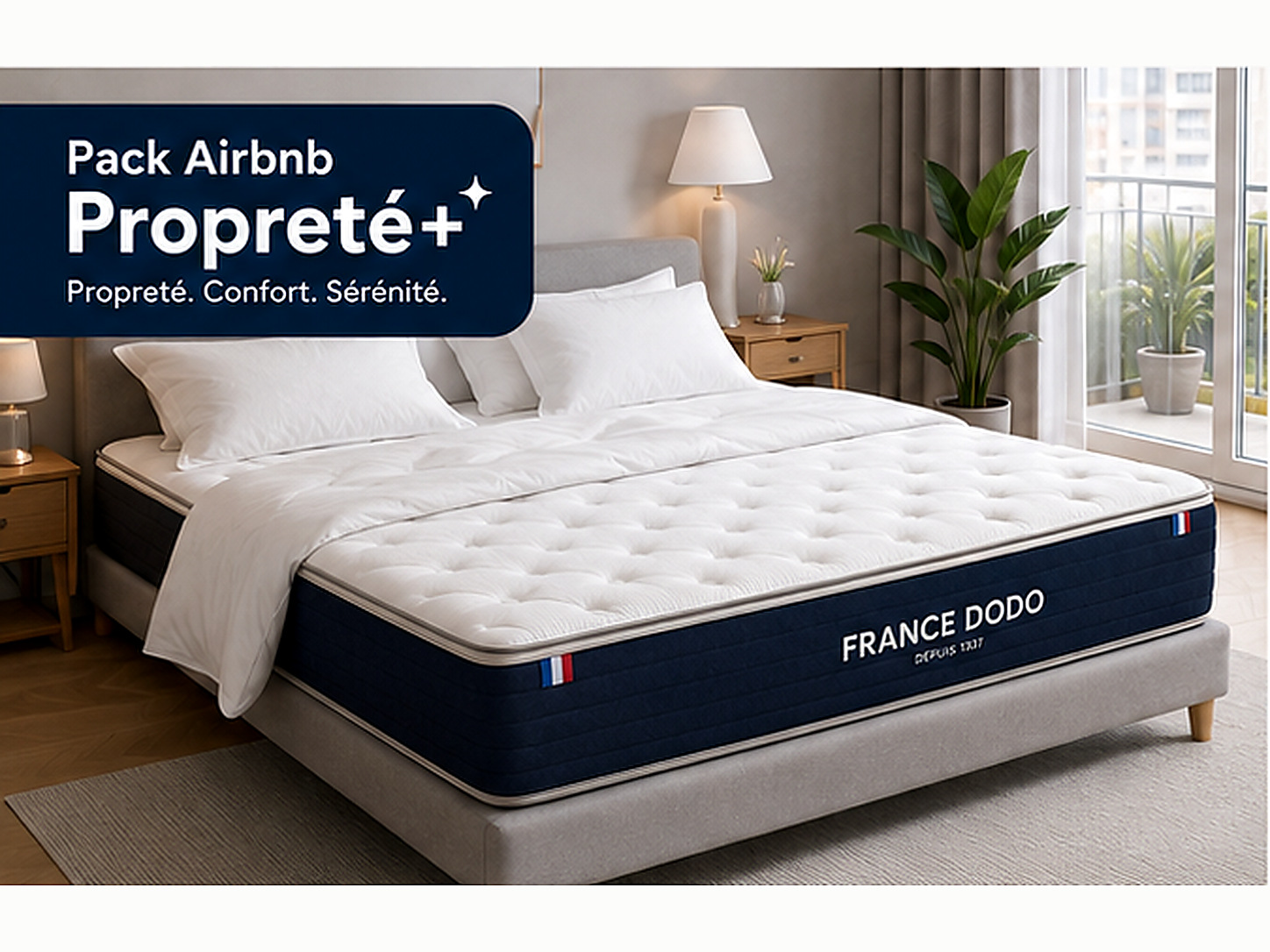 Pack Airbnb Propreté+ - Vue pack en chambre